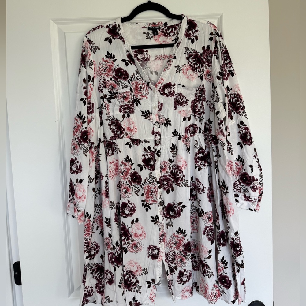 Torrid Floral Print Button Front Shirtdress size Torrid 2  - US 18/20 - 2X